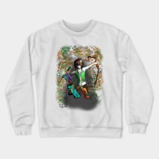 Elf Archer for dnd, magic and fantasy fans Crewneck Sweatshirt